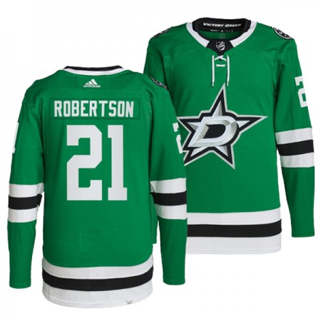 Dallas Stars Dresy Jason Robertson 21 Adidas Zelená Authentic - Pánské
